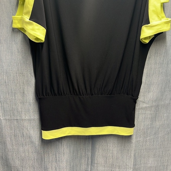 Joesph Ribkoff black and yellow short sleeve size 4 - Picture 5 of 8